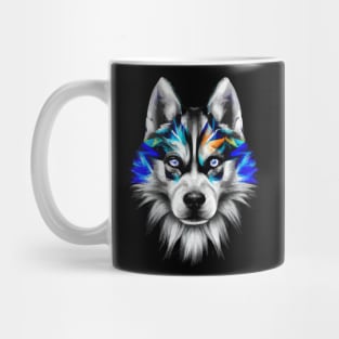 Cute Alaskan Husky Colorful Design Mug